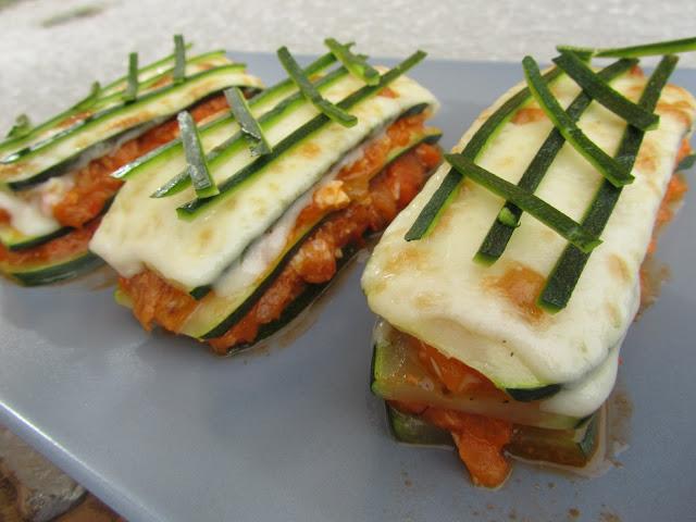 Barquitas de calabacín y atún