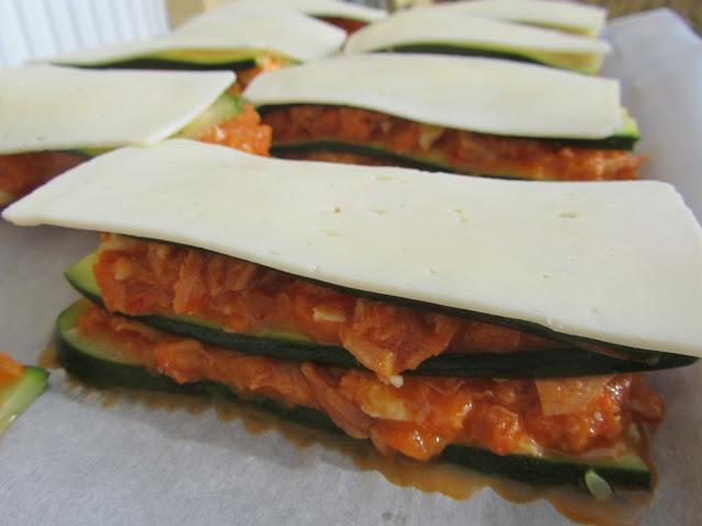 Barquitas de calabacín y atún