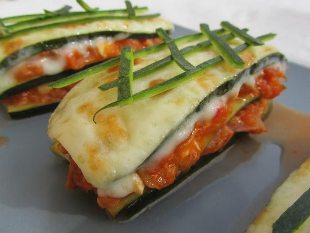 Barquitas de calabacín y atún