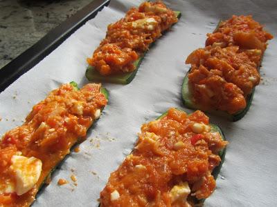 Barquitas de calabacín y atún