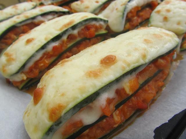 Barquitas de calabacín y atún