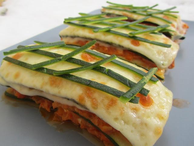 Barquitas de calabacín y atún