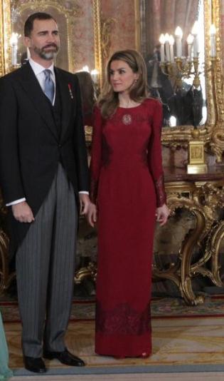 Dña. Letizia en la recepción al Cuerpo Diplomático en España