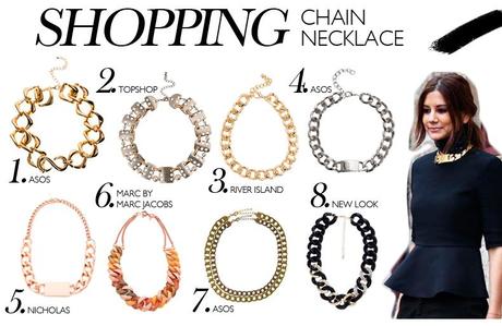 SHOPPING BAG CHAIN NECKLACES