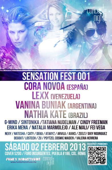 FSensation Fest Cora Novoa Flyer Back
