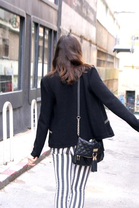 Black & White Striped Pants