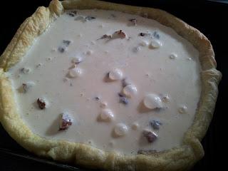 Quiche de espárragos trigueros y castañas