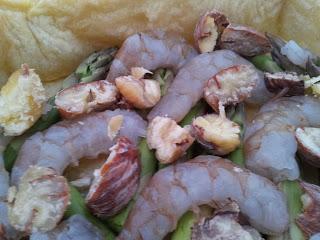 Quiche de espárragos trigueros y castañas