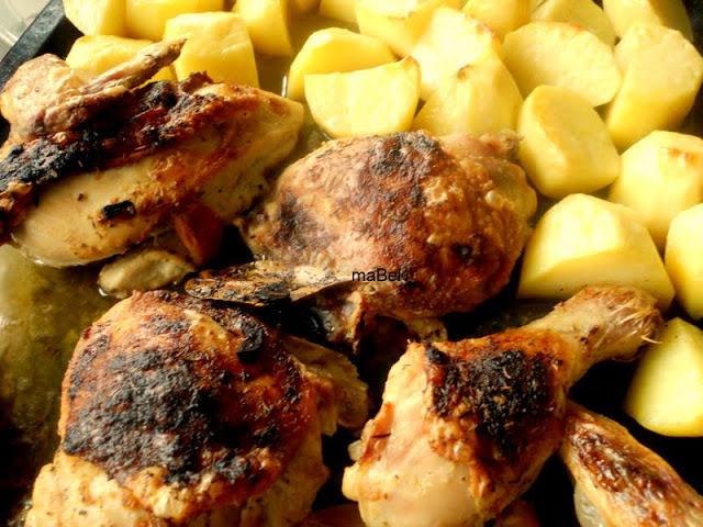 Pollo al limón y mostaza