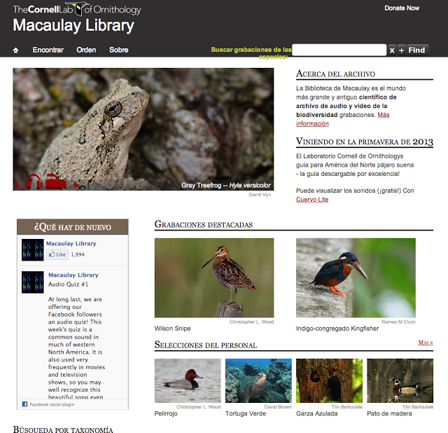 Biblioteca de sonidos de animales