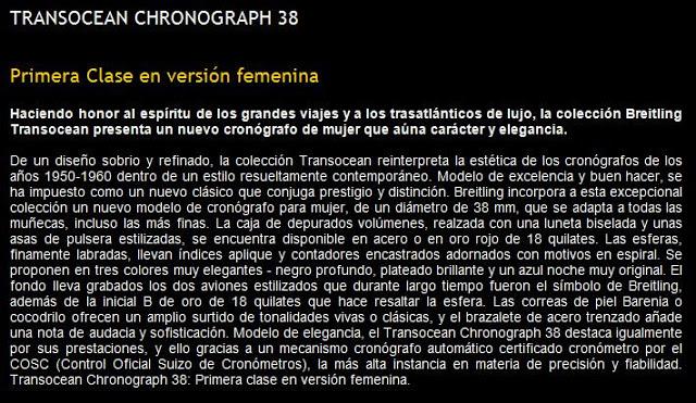 Primera Clase en versión femenina con Breitling