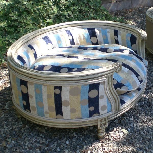 Louis XVI Polka Dots and Stripes Dog Bed