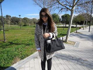 Black and white coat