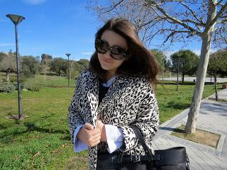 Black and white coat