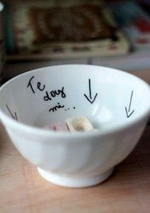 Decora tu propia vajilla para San Valentín Decora tu propia vajilla para San Valentín