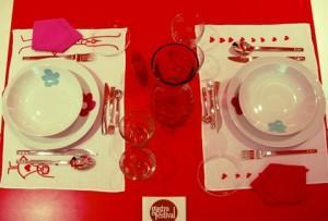 Mesa para dos de Agatha Ruiz de la Prada Gastrofestival con Agatha Ruiz de la Prada y Norema Salinas