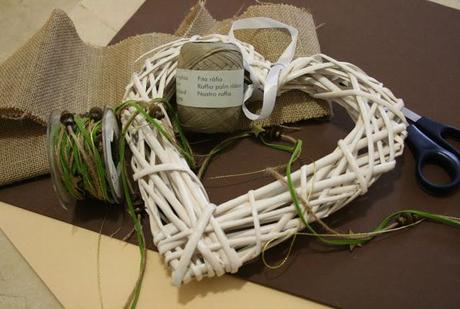 Adorno, de corazón, para la puerta