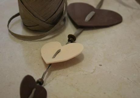 Adorno, de corazón, para la puerta