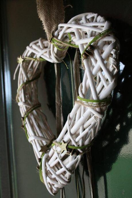 Adorno, de corazón, para la puerta