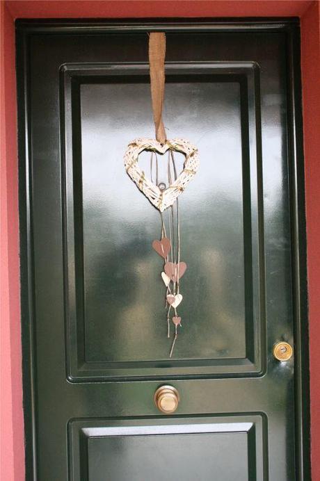 Adorno, de corazón, para la puerta
