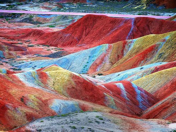 China, montañas multicolor