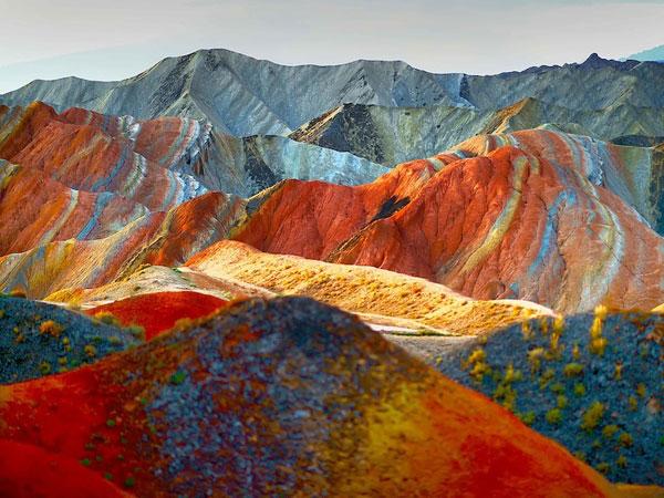 China, montañas multicolor