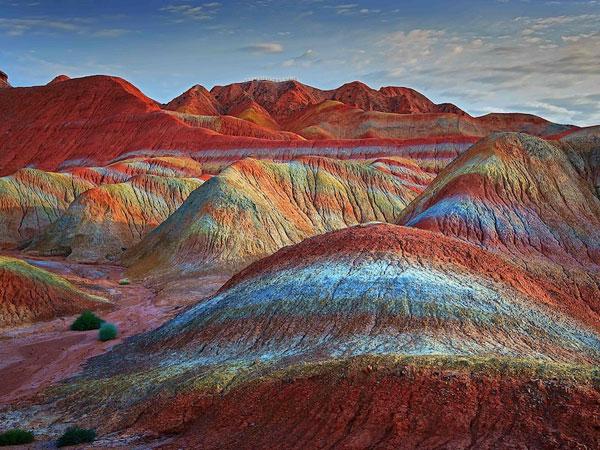 montañas de colores, China