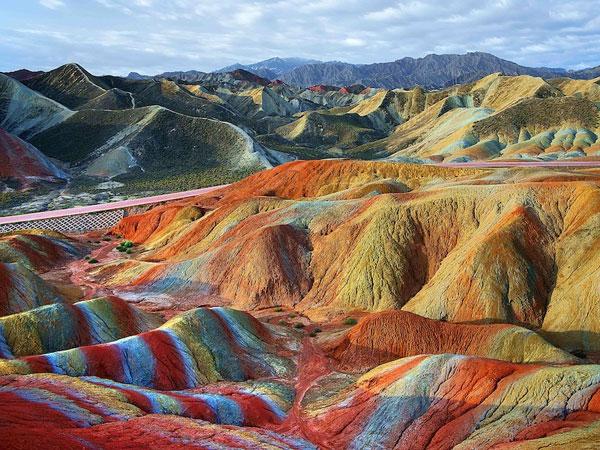montañas de colores, China