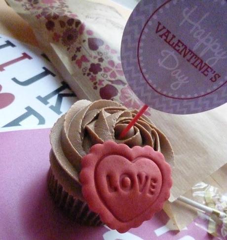 Cupcakes de chocolate para San Valentín