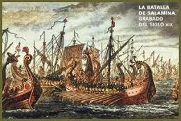 La batalla de Maratón.