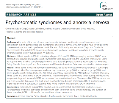 Síndromes psicosomáticos y anorexia nervosa - Abbate-Daga y col.