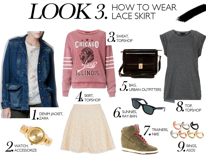 HOW TO WEAR LACE SKIRT