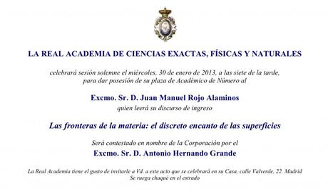 invit_tp_Rojo_RACEFyN Sesión en la RACEFyN: toma de posesión de Juan Manuel Rojo.