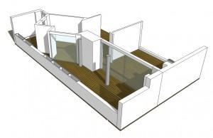01 dibujo4 300x194 Diseño moderno de jardín en ático