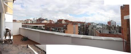 antes 02 Diseño moderno de jardín en ático