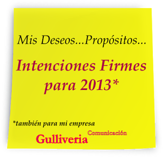 INTENCIONES FIRMES PARA 2013(también para la empresa)