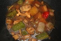 Fideos chinos con pollo y gambas