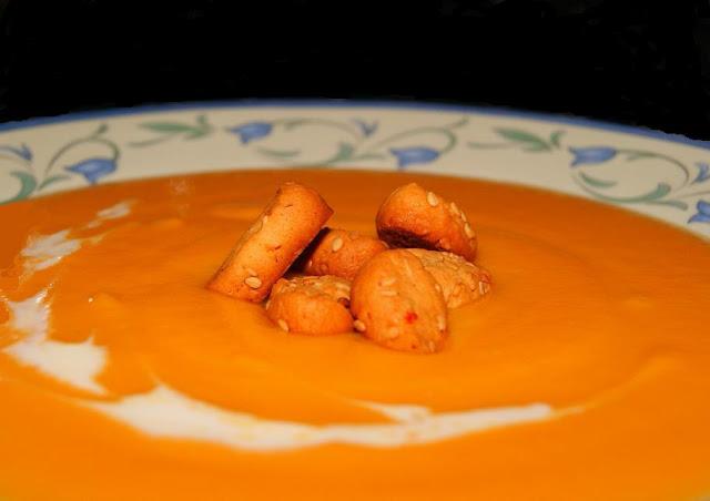 Crema de calabaza con fakkas