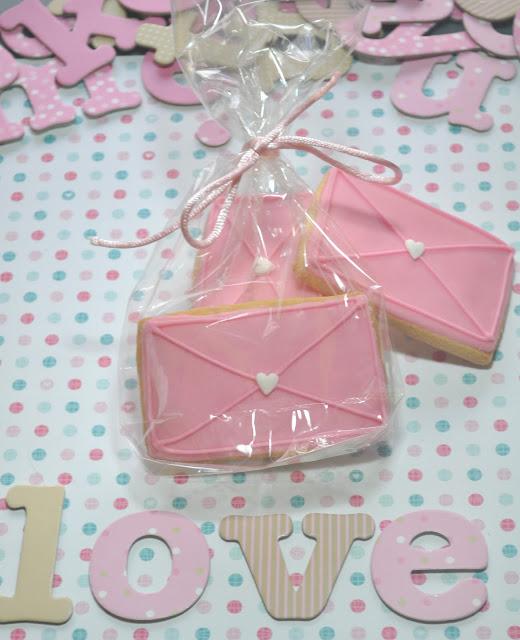 CARTAS DE AMOR DE GALLETA PARA SAN VALENTIN. LOVE LETTERS COOKIES