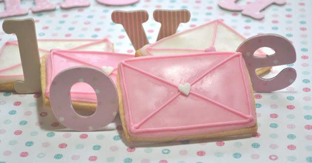 CARTAS DE AMOR DE GALLETA PARA SAN VALENTIN. LOVE LETTERS COOKIES