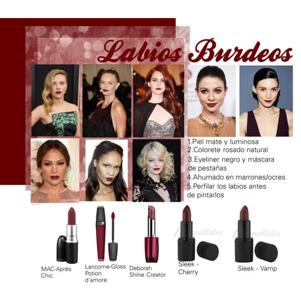 Labios burdeos