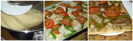 Coca de verduras con masa integral de espelta