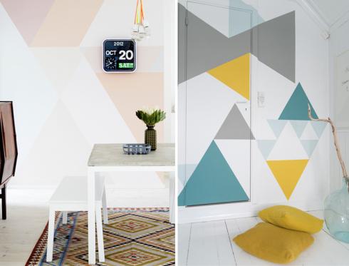 Geometric walls painted