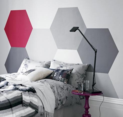 Geometric walls painted 2