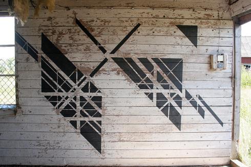 Geometric walls painted 5