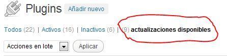 actualizar plugins wordpress