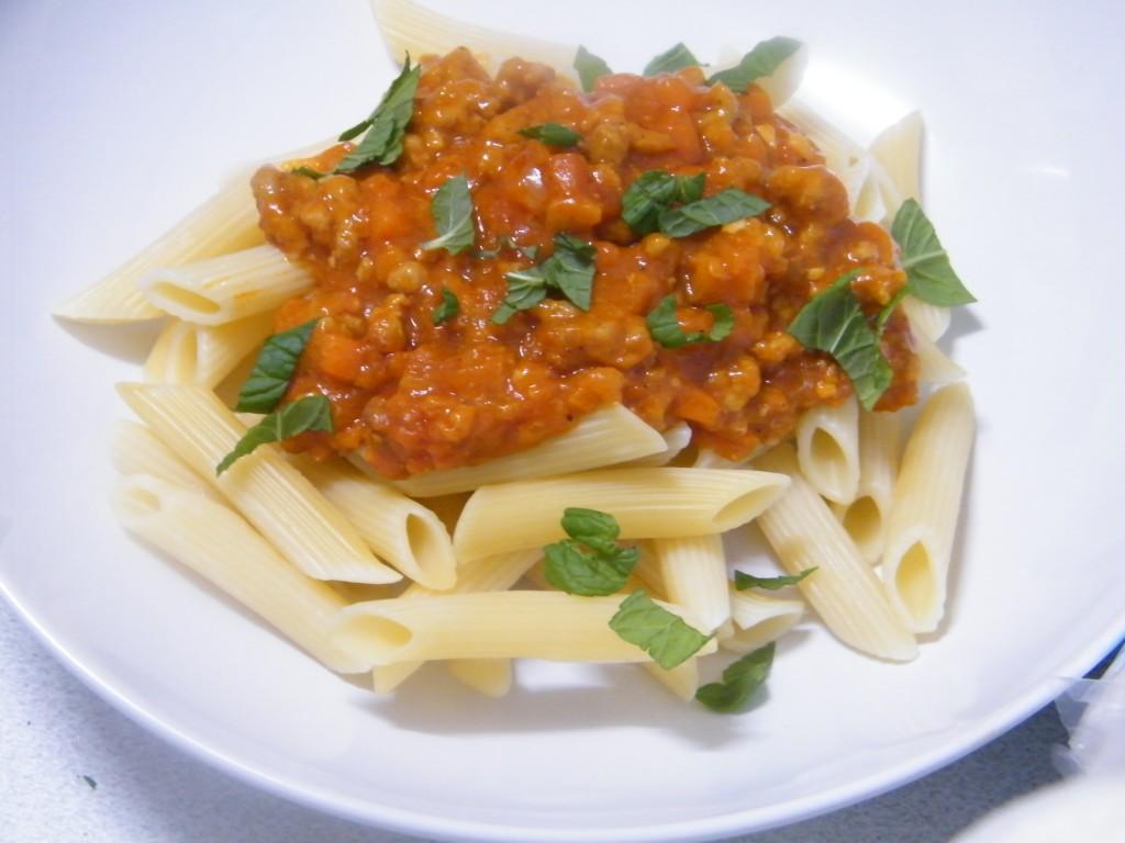 Macarrones a la boloñesa