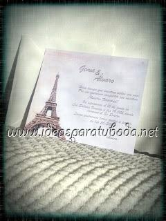 Invitación Boda París