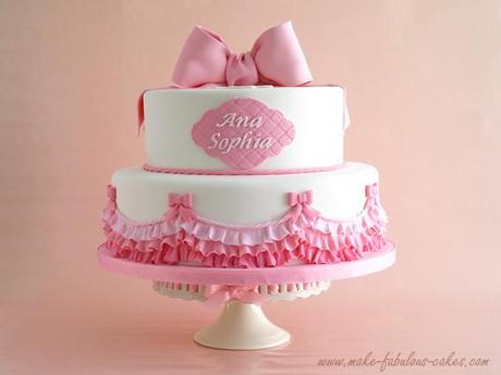 Pink Ombre Ruffles Cake