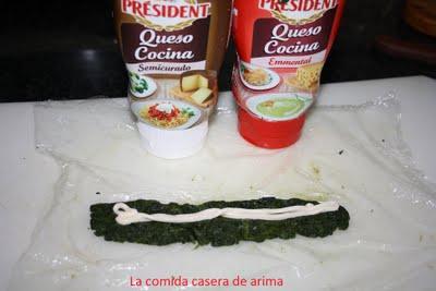 Fingers de espinacas y queso
